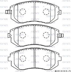 Advics F1N042 - Bremžu uzliku kompl., Disku bremzes www.autospares.lv