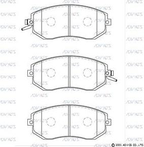 Advics F1N018 - Bremžu uzliku kompl., Disku bremzes www.autospares.lv