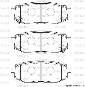 Advics F2N037 - Bremžu uzliku kompl., Disku bremzes www.autospares.lv