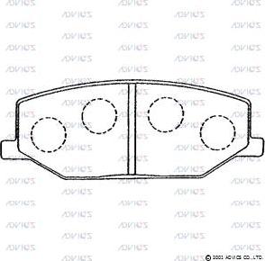 Advics H1N011 - Brake Pad Set, disc brake www.autospares.lv