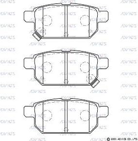 Advics SN153P - Brake Pad Set, disc brake www.autospares.lv