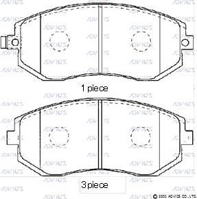 Advics SN915P - Bremžu uzliku kompl., Disku bremzes autospares.lv