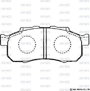 Advics SN414 - Тормозные колодки, дисковые, комплект www.autospares.lv