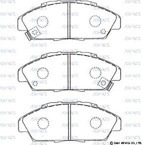 Advics SN418P - Brake Pad Set, disc brake www.autospares.lv