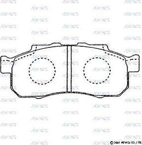 Advics SN422 - Тормозные колодки, дисковые, комплект www.autospares.lv