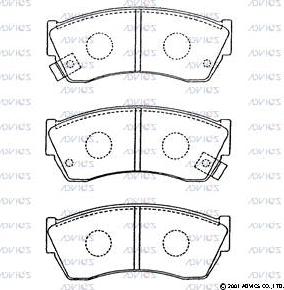 Advics SN535P - Brake Pad Set, disc brake www.autospares.lv