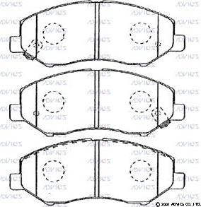 Advics SN571P - Bremžu uzliku kompl., Disku bremzes www.autospares.lv