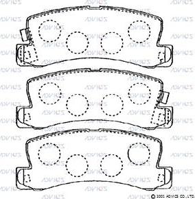 Advics SN648P - Brake Pad Set, disc brake www.autospares.lv