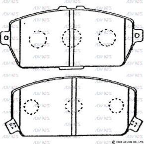 Advics SN654 - Brake Pad Set, disc brake www.autospares.lv