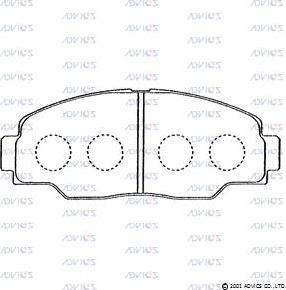 Advics SN650 - Brake Pad Set, disc brake www.autospares.lv