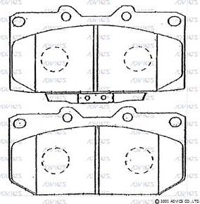 Advics SN109P - Bremžu uzliku kompl., Disku bremzes www.autospares.lv