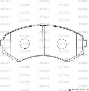 Advics SN116 - Bremžu uzliku kompl., Disku bremzes www.autospares.lv