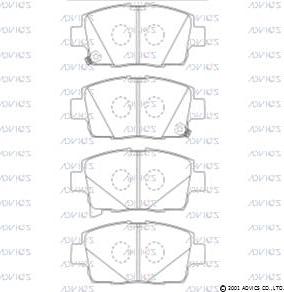 Advics SN130P - Bremžu uzliku kompl., Disku bremzes autospares.lv