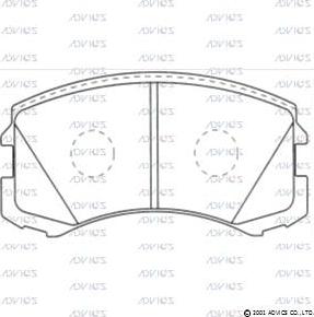 Advics SN127 - Bremžu uzliku kompl., Disku bremzes www.autospares.lv