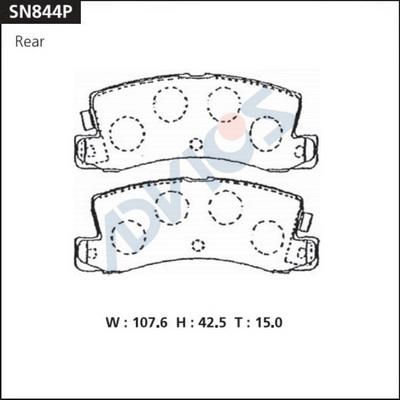 Advics SN844P - Bremžu uzliku kompl., Disku bremzes autospares.lv