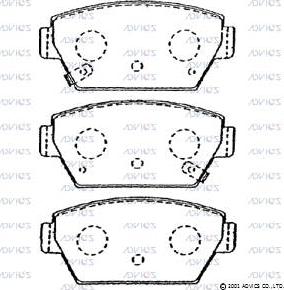 Advics SN842P - Bremžu uzliku kompl., Disku bremzes www.autospares.lv