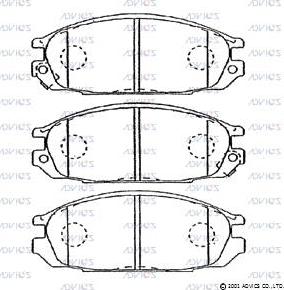 Advics SN839P - Bremžu uzliku kompl., Disku bremzes www.autospares.lv