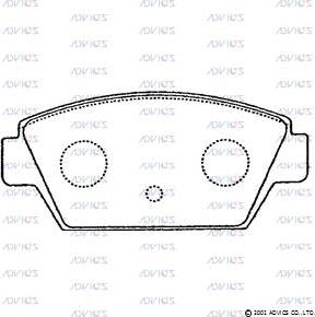 Advics SN830 - Bremžu uzliku kompl., Disku bremzes www.autospares.lv