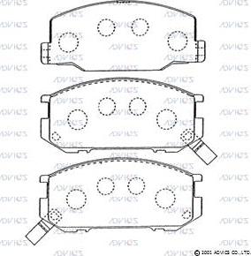 Advics SN825P - Brake Pad Set, disc brake www.autospares.lv