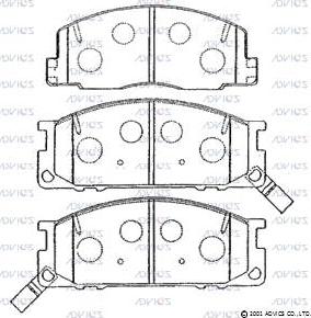 Advics SN826P - Brake Pad Set, disc brake www.autospares.lv