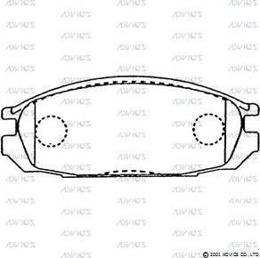 Advics SN791 - Bremžu uzliku kompl., Disku bremzes www.autospares.lv