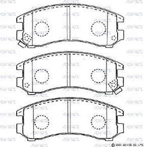 Advics SN760P - Тормозные колодки, дисковые, комплект www.autospares.lv