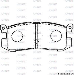 Advics SN785 - Bremžu uzliku kompl., Disku bremzes www.autospares.lv