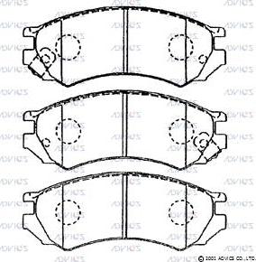 Advics SN783P - Bremžu uzliku kompl., Disku bremzes autospares.lv