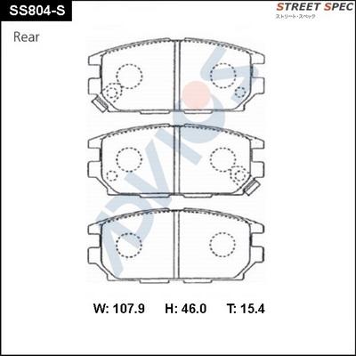 Advics SS804-S - Brake Pad Set, disc brake www.autospares.lv