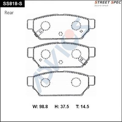 Advics SS818-S - Bremžu uzliku kompl., Disku bremzes www.autospares.lv