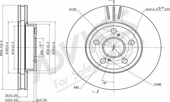 ADVICS-SEA A6F409 - Bremžu diski www.autospares.lv