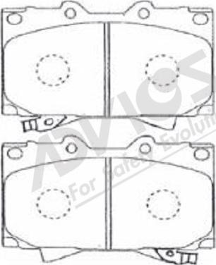 ADVICS-SEA A1N144 - Brake Pad Set, disc brake www.autospares.lv