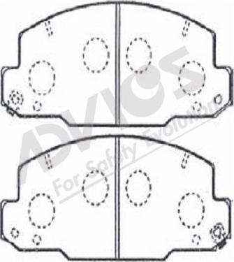 ADVICS-SEA A1N100 - Bremžu uzliku kompl., Disku bremzes www.autospares.lv