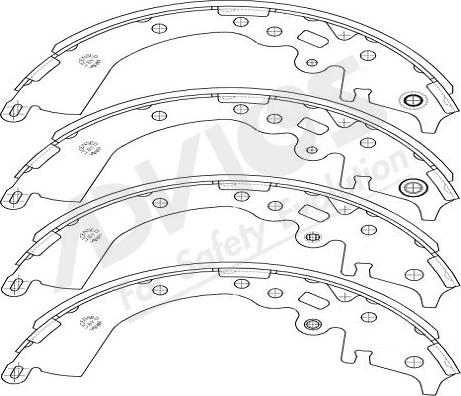 ADVICS-SEA A8N015Y - Brake Shoe Set www.autospares.lv