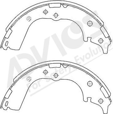 ADVICS-SEA A8N029Y - Brake Shoe Set www.autospares.lv