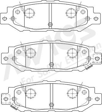 ADVICS-SEA A2N059Y - Brake Pad Set, disc brake www.autospares.lv