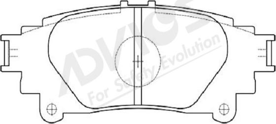 ADVICS-SEA A2N194Y - Bremžu uzliku kompl., Disku bremzes autospares.lv