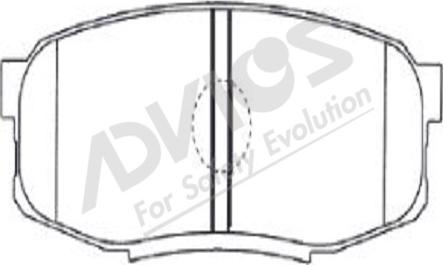 ADVICS-SEA A2N159 - Тормозные колодки, дисковые, комплект www.autospares.lv