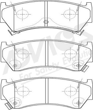 ADVICS-SEA B1N221Y - Тормозные колодки, дисковые, комплект www.autospares.lv