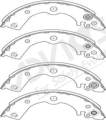 ADVICS-SEA B8N004Y - Brake Shoe Set www.autospares.lv