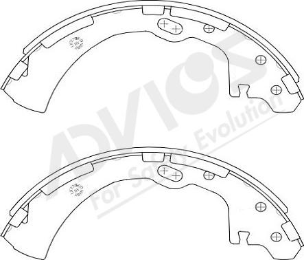 ADVICS-SEA B8N003Y - Brake Shoe Set www.autospares.lv