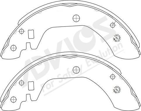 ADVICS-SEA B8N014Y - Bremžu loku komplekts autospares.lv