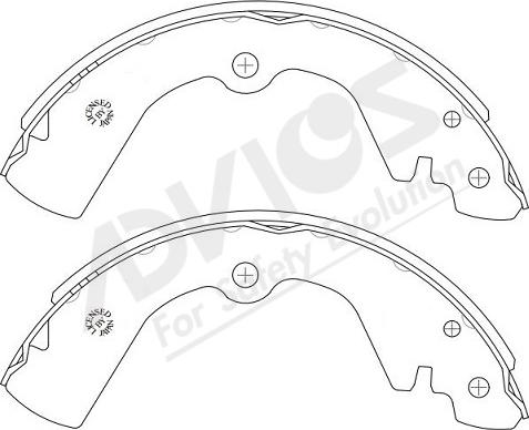 ADVICS-SEA B8N017Y - Brake Shoe Set www.autospares.lv