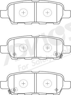 ADVICS-SEA B2N255Y - Тормозные колодки, дисковые, комплект www.autospares.lv