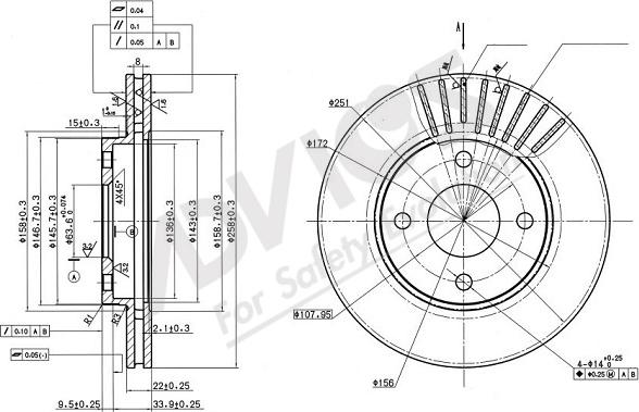 ADVICS-SEA E6F530 - Bremžu diski autospares.lv