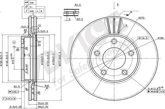 ADVICS-SEA E6F531 - Bremžu diski autospares.lv