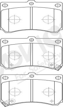 ADVICS-SEA E1N016Y - Тормозные колодки, дисковые, комплект www.autospares.lv