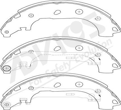 ADVICS-SEA E8N007Y - Bremžu loku komplekts www.autospares.lv