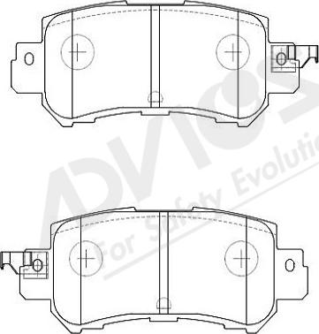 ADVICS-SEA E2N104Y - Brake Pad Set, disc brake www.autospares.lv