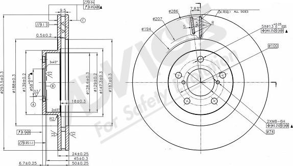 ADVICS-SEA F6F347 - Bremžu diski autospares.lv